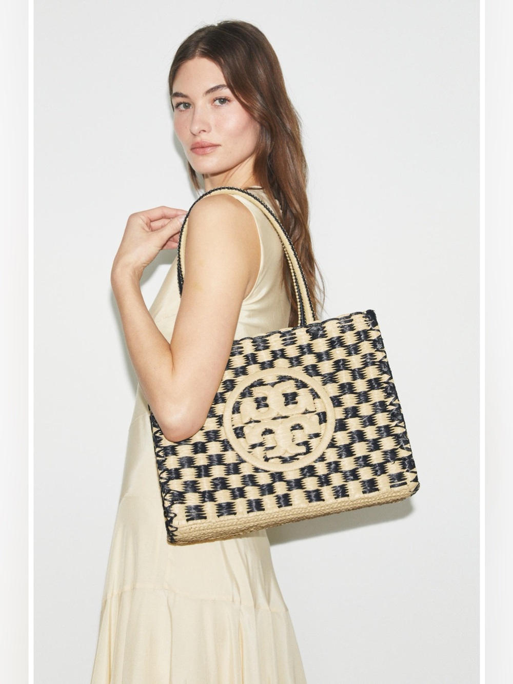 Tory Burch Ella Crocheted Raffia Tote NWT